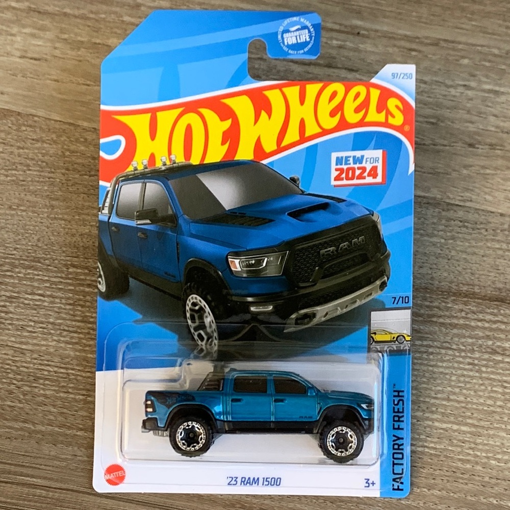 2023 Ram 1500 Hot Wheels Blue Truck Factory Fresh 23 Pickup New Mainline  2024